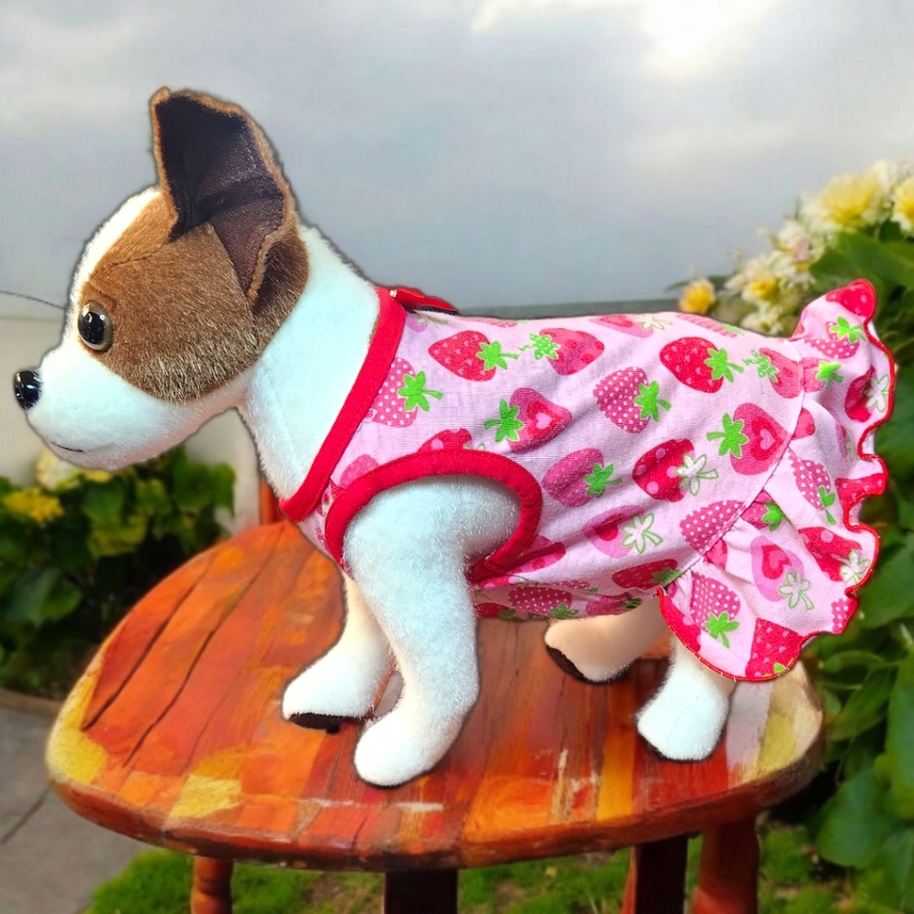 Glamour to the Bone XS Strawberry Doggy Dress - Picture 7 of 7